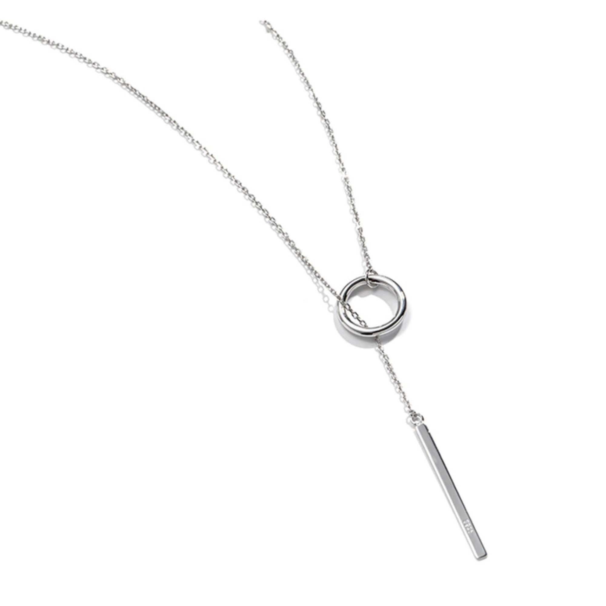 Longline hot sale silver necklace