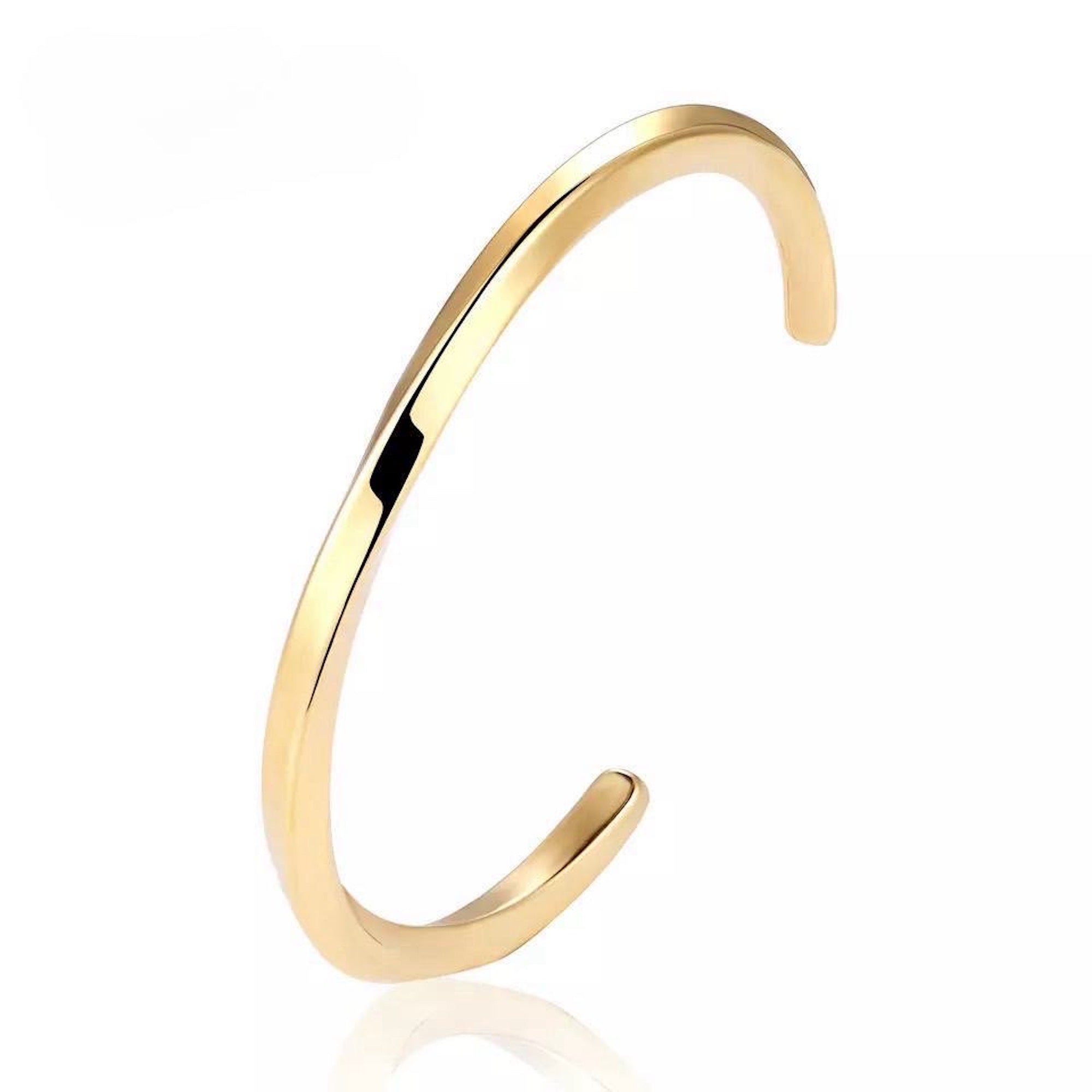 Solid gold hot sale cuff bracelet